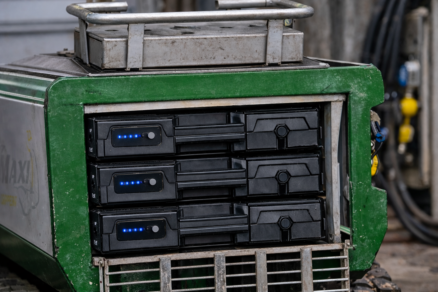 Schneller Batteriewechsel am eMiniTransporter MAXI