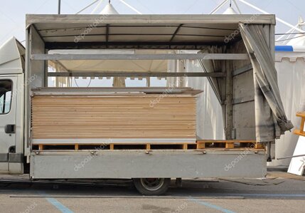 Flachbett für Transport von Platten und Paletten