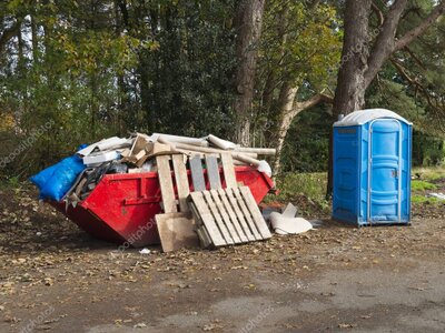 Kippmulde für Bauschutt